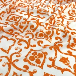 Portofino (Slub Print) Table Napkin in Orange