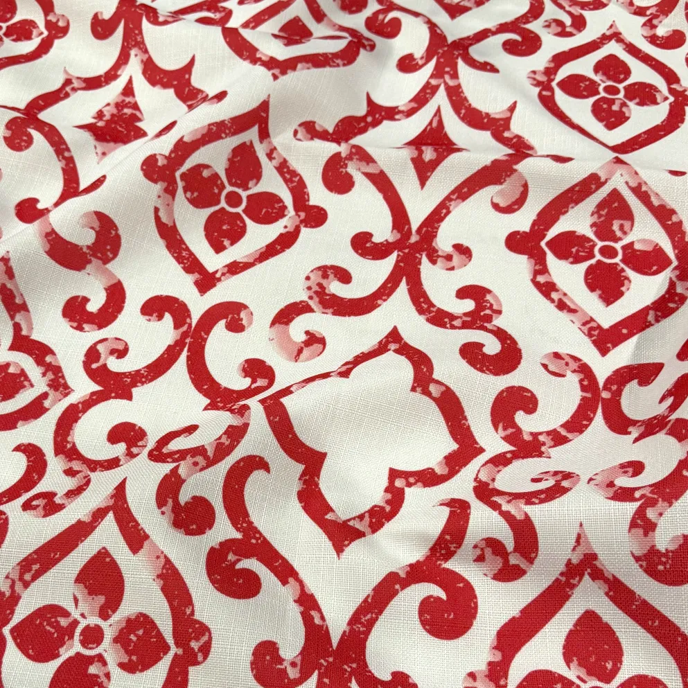 Portofino (Slub Print) Table Napkin in Red