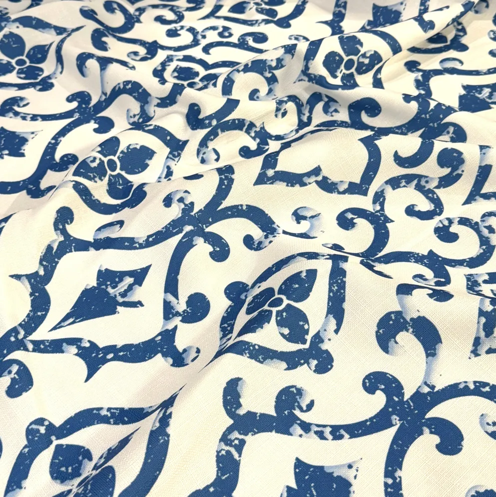 Portofino (Slub Print) Table Runner in Royal