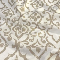 Portofino (Slub Print) Table Runner in Taupe