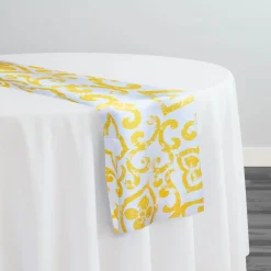 Portofino (Slub Print) Table Runner in Yellow