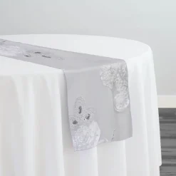 Posh Collection Table Runner in White