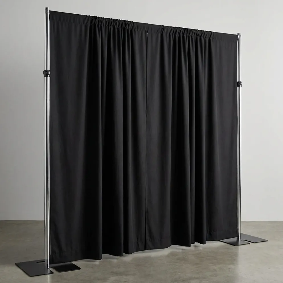 Premium Poly (Poplin) Drapery Panel in Black