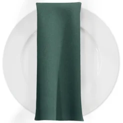 Premium Poly (Poplin) Table Napkin in Hunter Green 1235