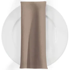 Premium Poly (Poplin) Table Napkin in Taupe D 1410