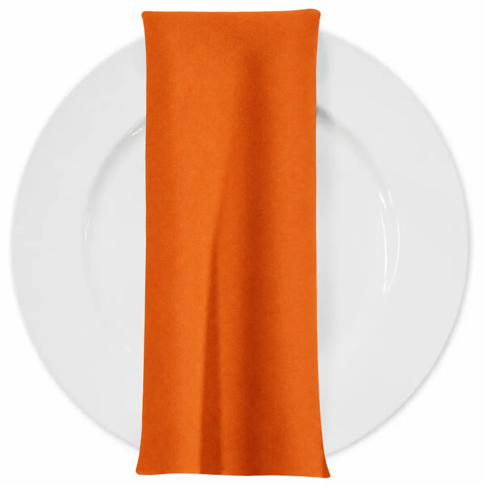 Premium Poly (Poplin) Table Napkin in Orange/D 1406