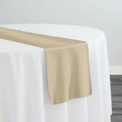 Premium Poly (Poplin) Table Runner in Taupe 1348