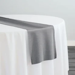 Premium Poly (Poplin) Table Runner in Gray 7312