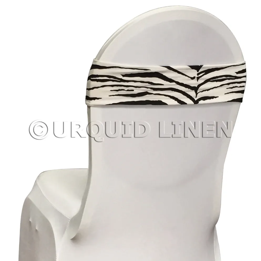 Premium Spandex Chair Band in Zebra