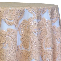 Princess Lace Table Linen in Champagne