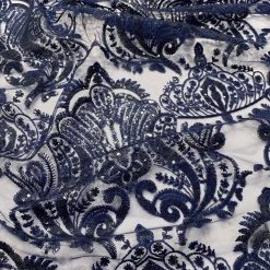 Princess Lace Table Linen in Navy