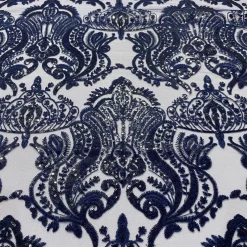 Princess Lace Table Linen in Navy