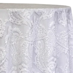 Princess Lace Table Linen in White