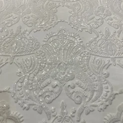 Princess Lace Table Runner in White and White