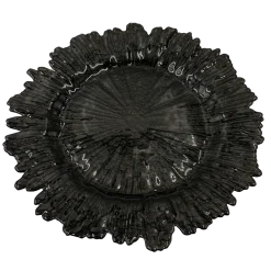 Reef - Glass Charger Plate in Black (Item # 0126)