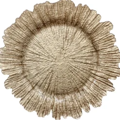 Reef - Glass Charger Plate in Champagne (Item # 0126)