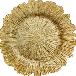 Reef - Glass Charger Plate in Gold (Item # 0126)