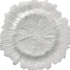 Reef - Glass Charger Plate in Pearl (Item # 0126)