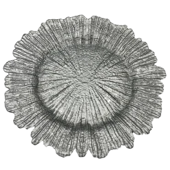 Reef - Glass Charger Plate in Silver (Item # 0126)