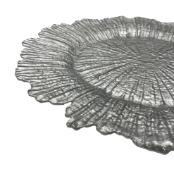 Reef - Glass Charger Plate in Silver (Item # 0126)