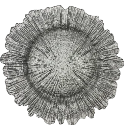 Reef - Glass Charger Plate in Silver (Item # 0126)
