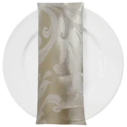 Regal Jacquard (Reversible) Table Napkin in Ivory