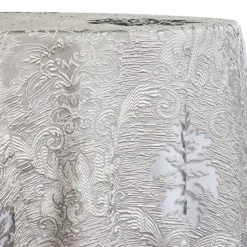 Regency Damask Sheer Table Linen in Silver