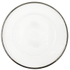 Ribbed Halo - Glass Charger Plate in Silver (Item # 0240)