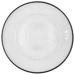 Ribbed Halo - Glass Charger Plate in Black (Item # 0240)