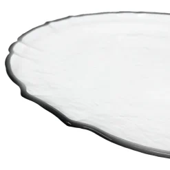 Ribbon - Glass Charger Plate in Black (Item # 0296)