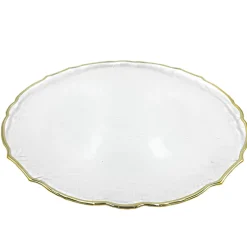 Ribbon - Glass Charger Plate in Champagne (Item # 0296)