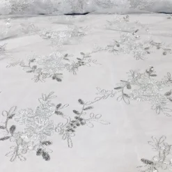 Ribbon Mesh Lace Table Linen in White