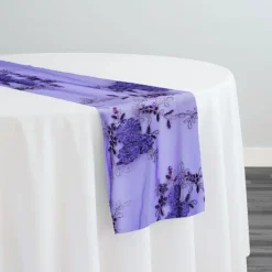 Ribbon Mesh Lace Table Runner in Lilac