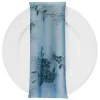 Ribbon Mesh Lace (w/ Poly Lining) Table Napkin in Turquoise