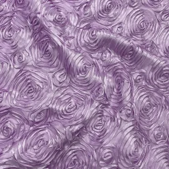 Rose Satin (3D) Table Linen in Lavender