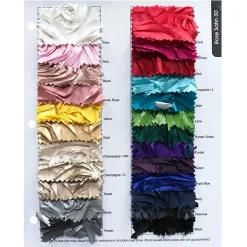 Rose Satin (3D) Table Linen in Silver