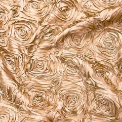 Rose Satin (3D) Table Runner in Champagne