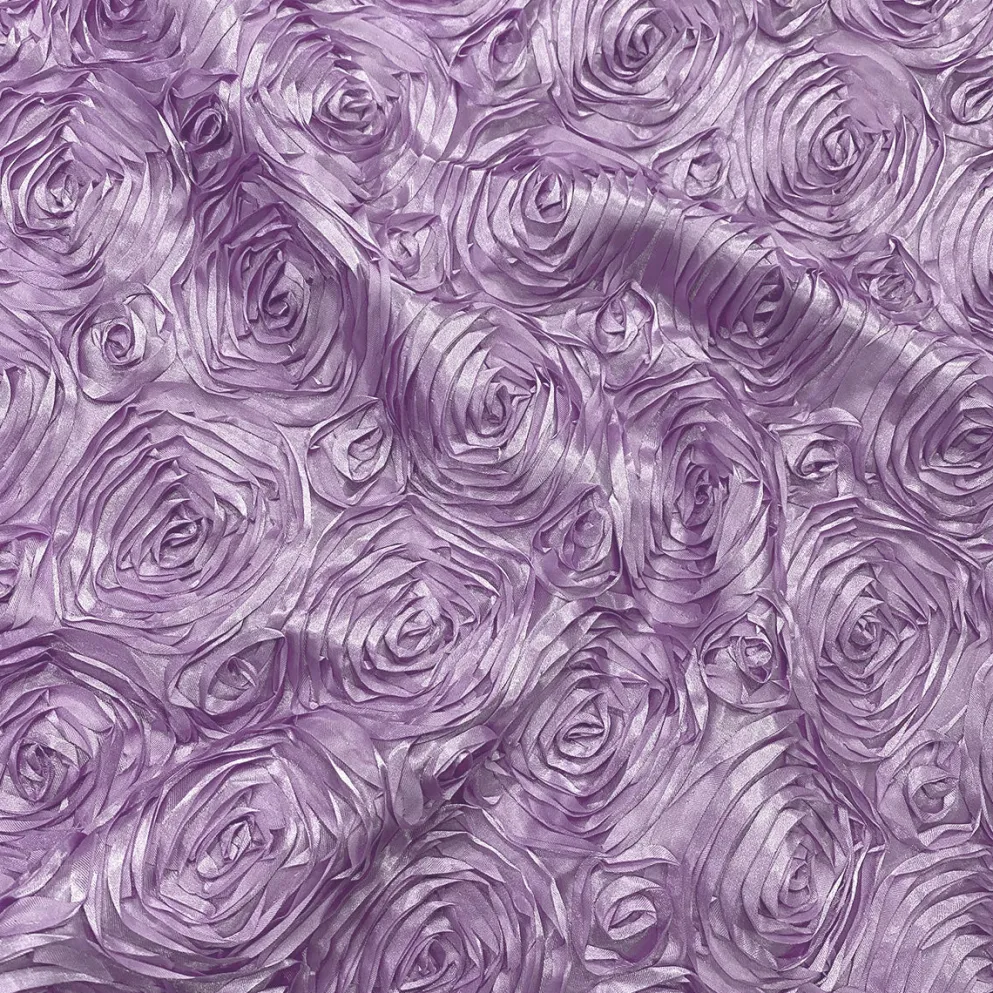 Rose Satin (3D) Table Runner in Lavender
