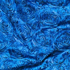 Rose Satin (3D) Table Runner in Peacock