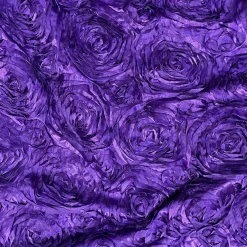 Rose Satin (3D) Table Runner in Purple