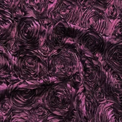 Rose Satin (3D) Table Runner in Raisin