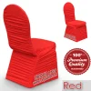 Roughed Spandex Banquet Chair Cover in Red