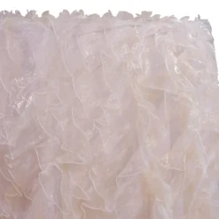 Ruffled Organza Table Linen in Champagne