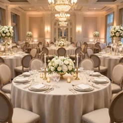 Rustic Linen Table Linen in Bone