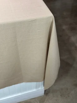 Rustic Linen Table Linen in Wheat