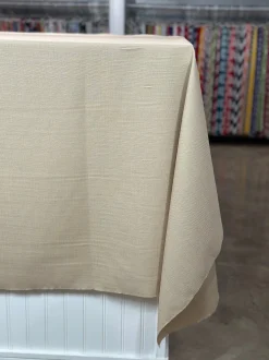 Rustic Linen Table Linen in Wheat