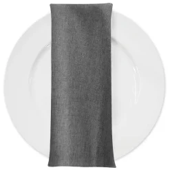 Rustic Linen Table Napkin in Dark Grey