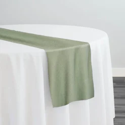 Rustic Linen Table Runner in Sage