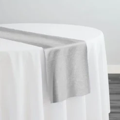 Rustic Linen Table Runner in White
