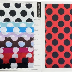 Satin Polka Dot Table Linen in White and Red